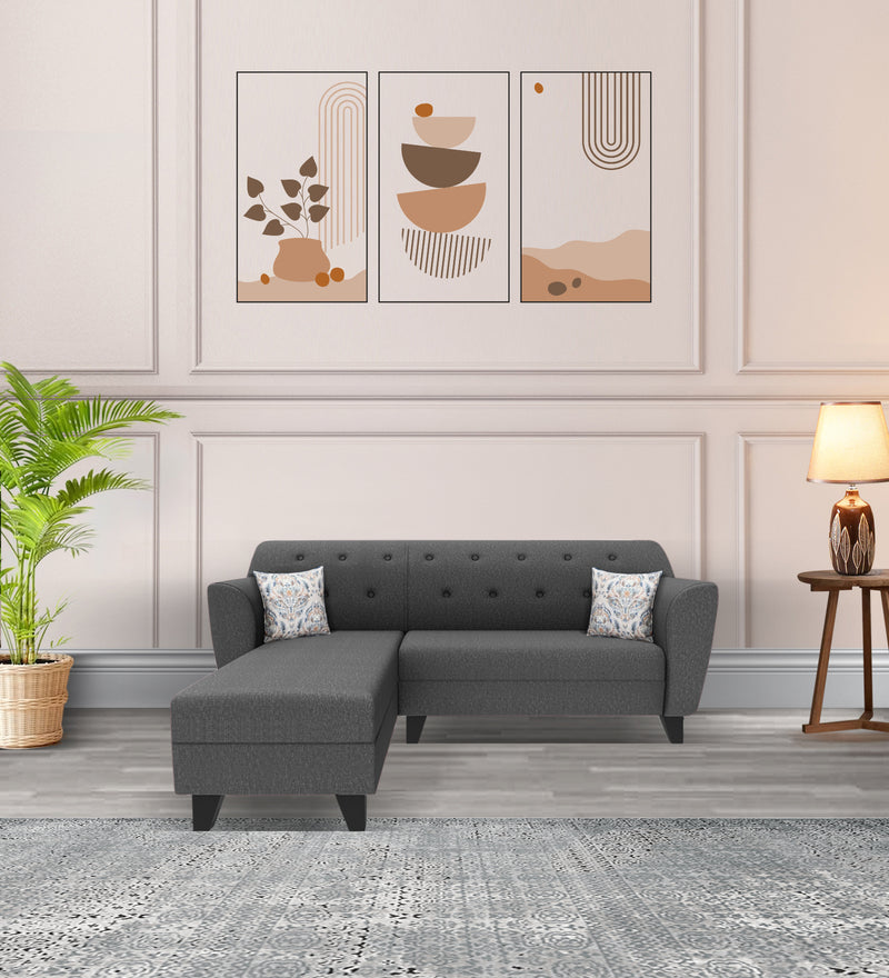 Bali Fabric 5 Seater Sectional Sofa (Left Hand Side) Grey