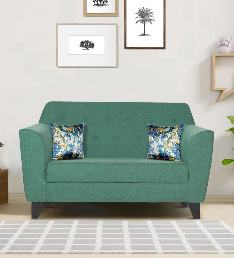 Bali Fabric 2 Seater Sofa In Imperial Green Colour