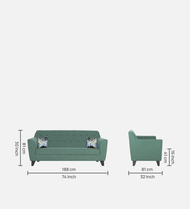 Bali 3 Seater Sofa In Imperial Green Colour
