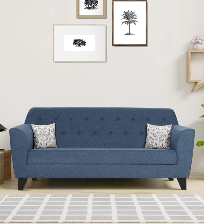 Bali Fabric 3 Seater Sofa In Jeans Blue Colour