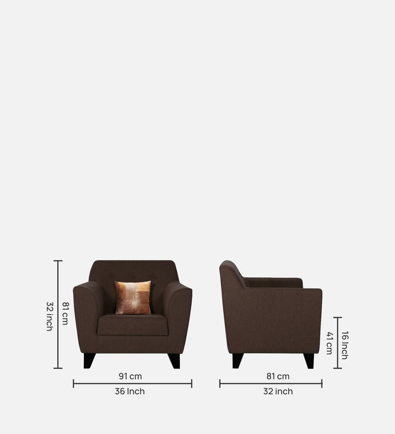 Bali Fabric 1 Seater Sofa
