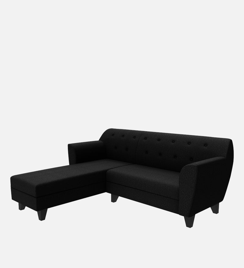 Bali Fabric 5 Seater Sectional Sofa (Left Hand Side) Mystic Black