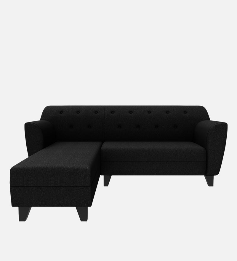 Bali Fabric 5 Seater Sectional Sofa (Left Hand Side) Mystic Black