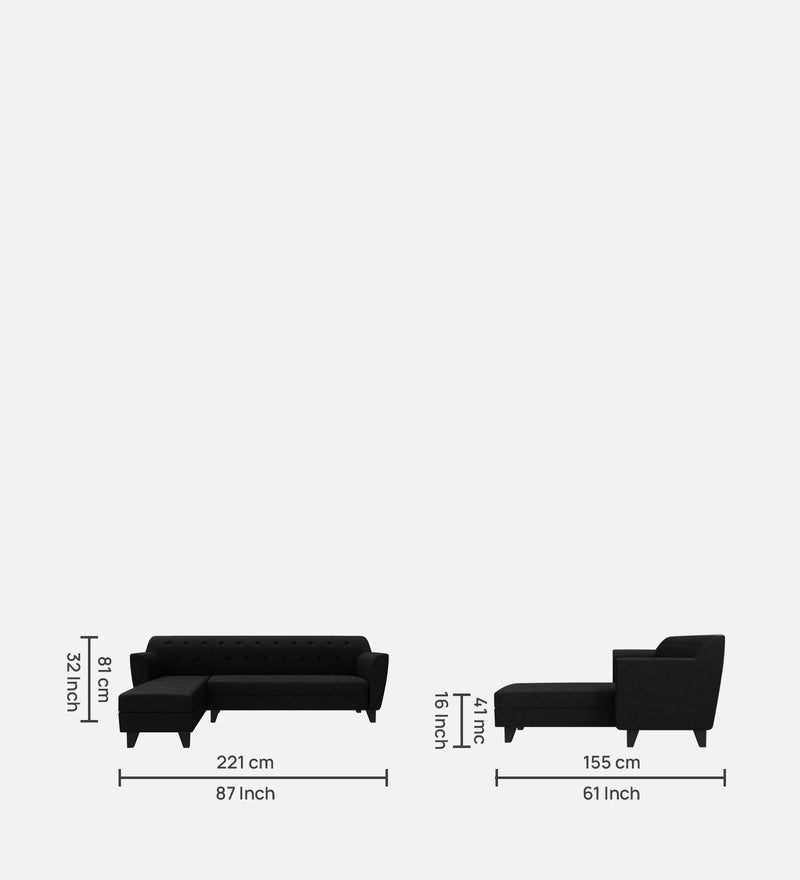 Bali Fabric 6 Seater Sectional Sofa (Left Hand Side)