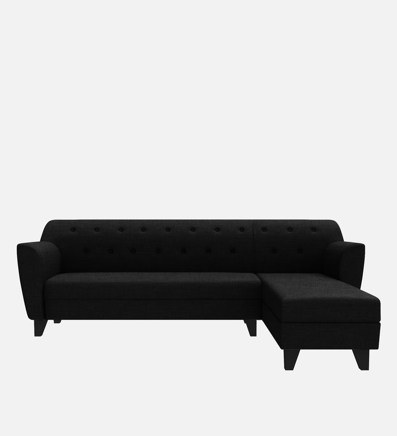 Bali Fabric 6 Seater Sectional Sofa (Right Hand Side) Mystic Black