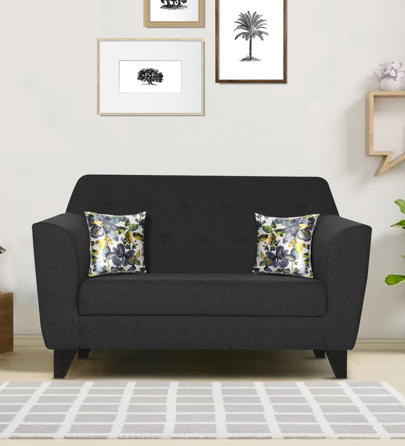 Bali Fabric 2 Seater Sofa In Mystic Black Colour