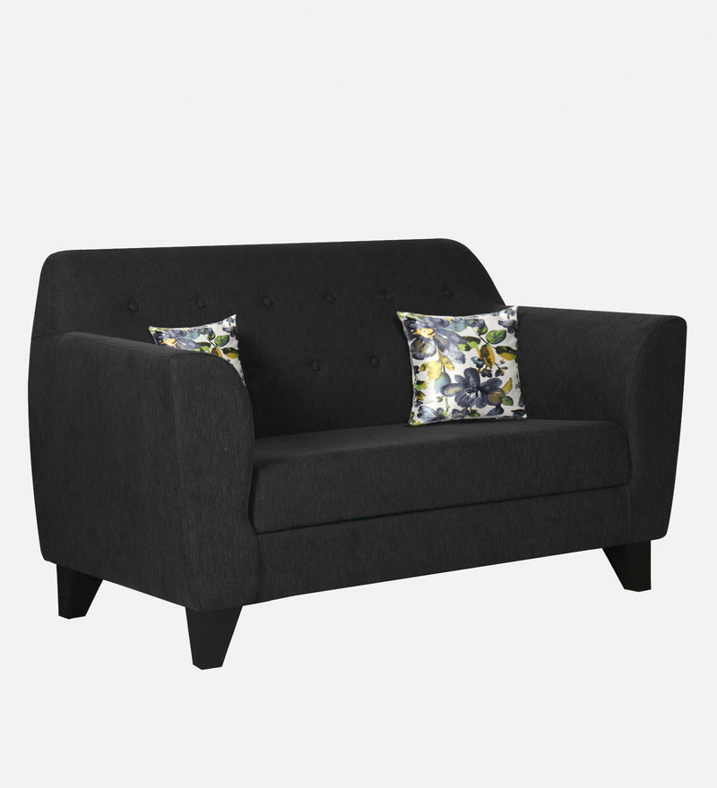 Bali Fabric 2 Seater Sofa In Mystic Black Colour