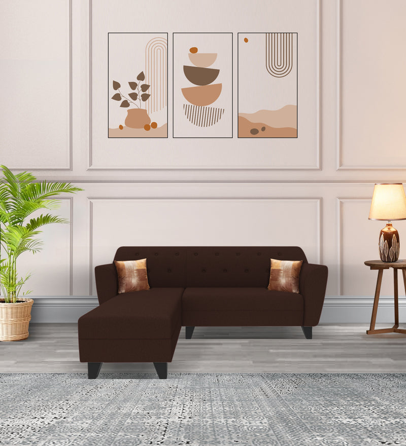 Bali Fabric 5 Seater Sectional Sofa (Left Hand Side) Mahogany