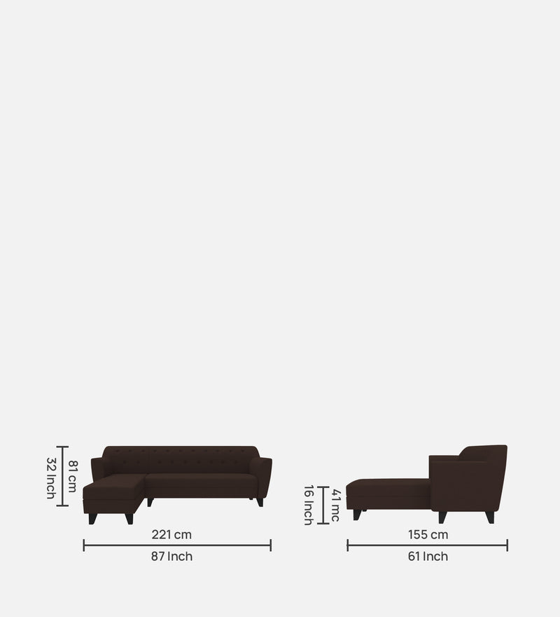 Bali Fabric 6 Seater Sectional Sofa (Left Hand Side)