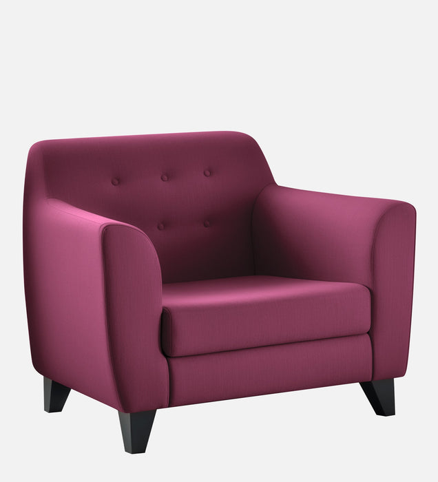 Bali fabric 1 Seater Sofa in Mulberry Colour