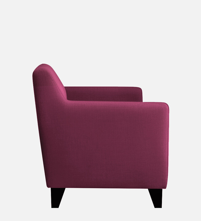 Bali fabric 1 Seater Sofa in Mulberry Colour