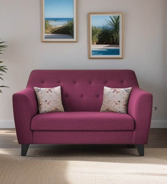 Bali fabric 2 Seater Sofa in Mulberry Colour