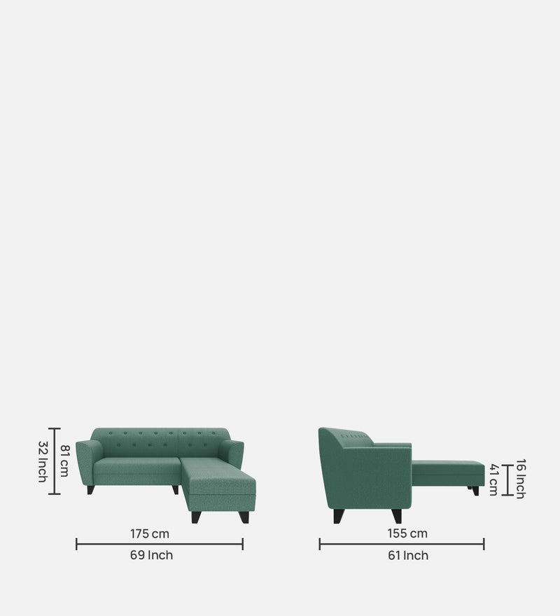 Bali Fabric 5 Seater Sectional Sofa (Right Hand Side)