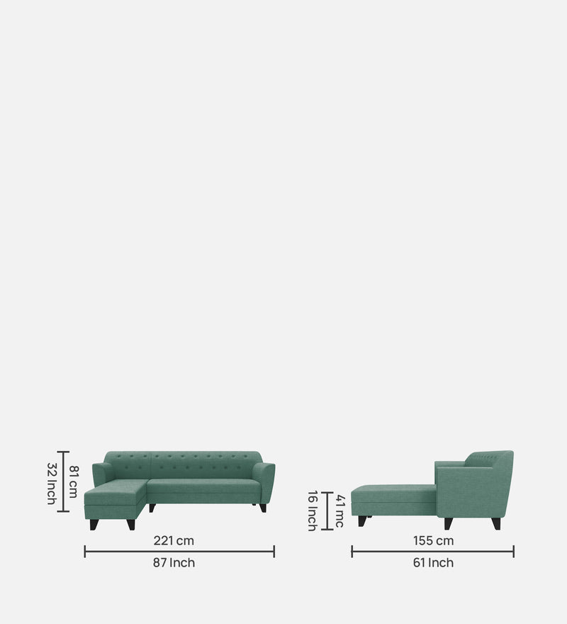 Bali Fabric 6 Seater Sectional Sofa (Left Hand Side)