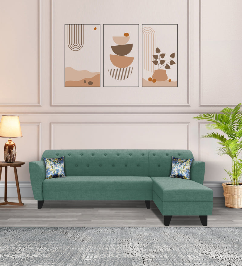 Bali Fabric 6 Seater Sectional Sofa (Right Hand Side) Imperial Green