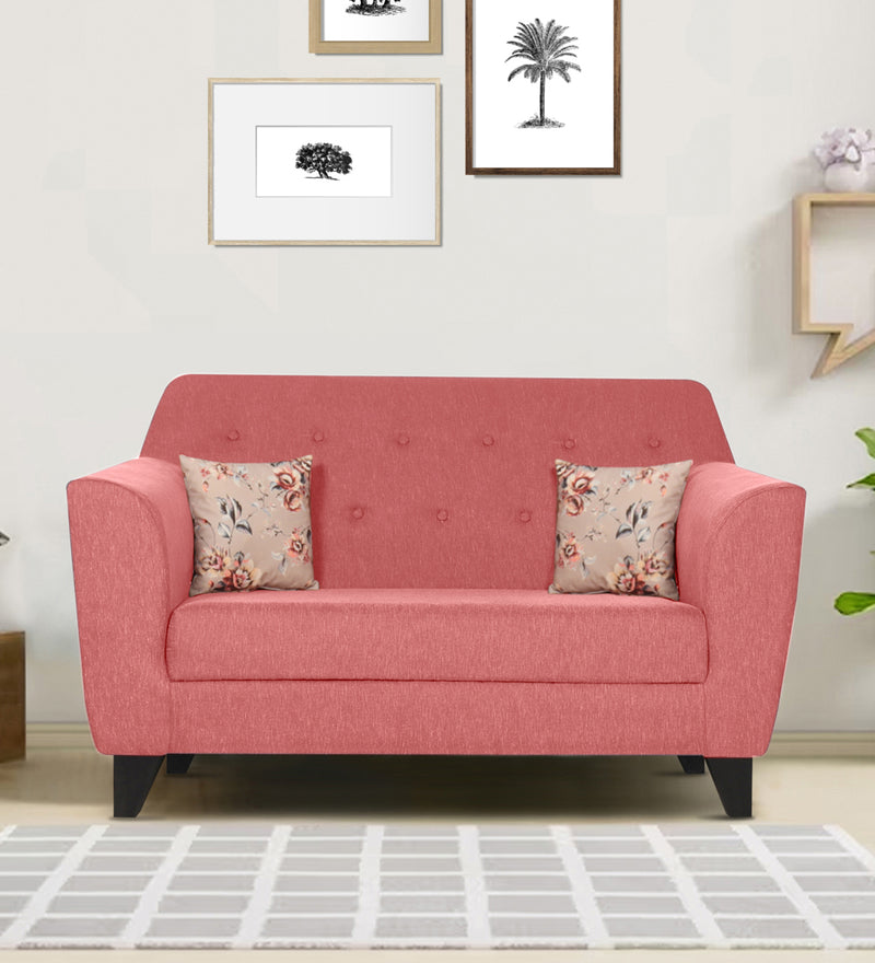 Bali Fabric 2 Seater Sofa In Pink Colour