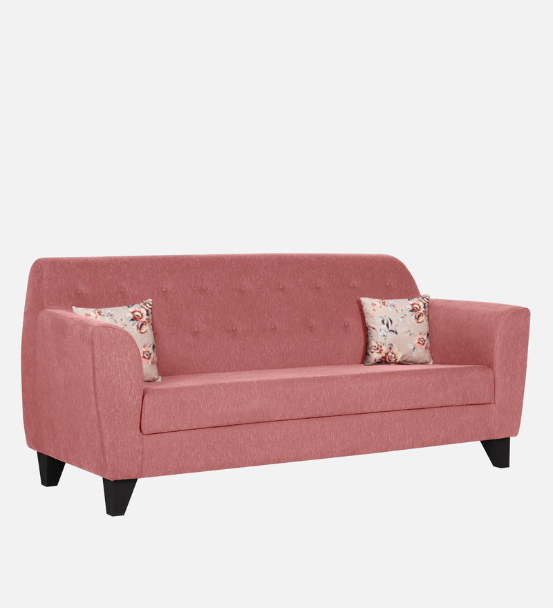 Bali Fabric 3 Seater Sofa In Pink Colour