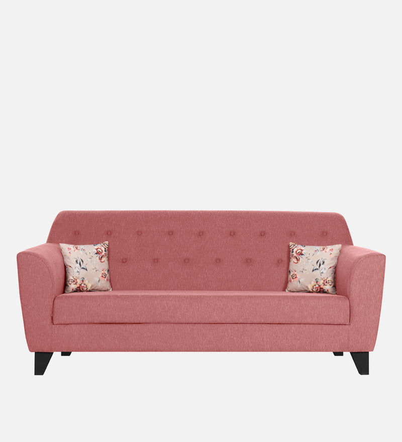 Bali Fabric 3 Seater Sofa In Pink Colour
