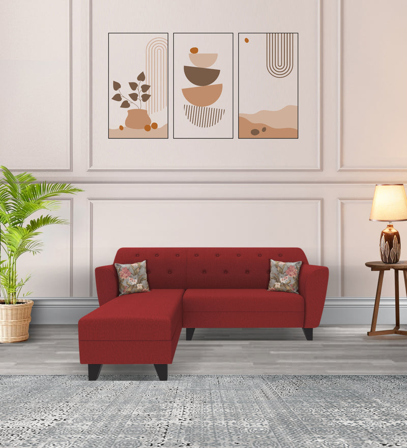 Bali Fabric 5 Seater Sectional Sofa (Left Hand Side) Red