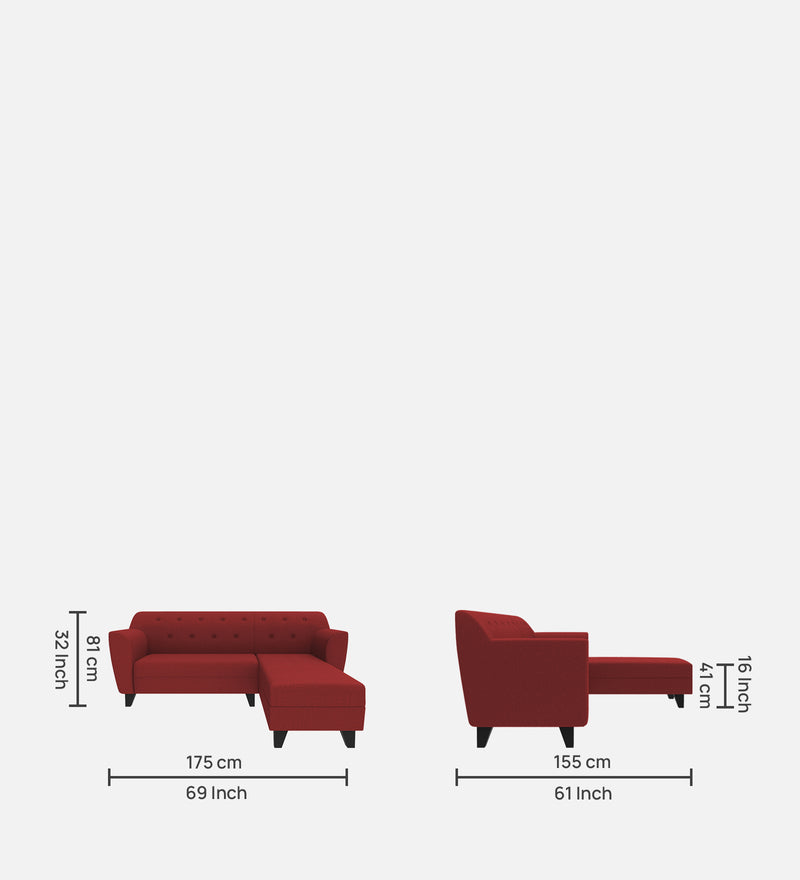 Bali Fabric 5 Seater Sectional Sofa (Right Hand Side)