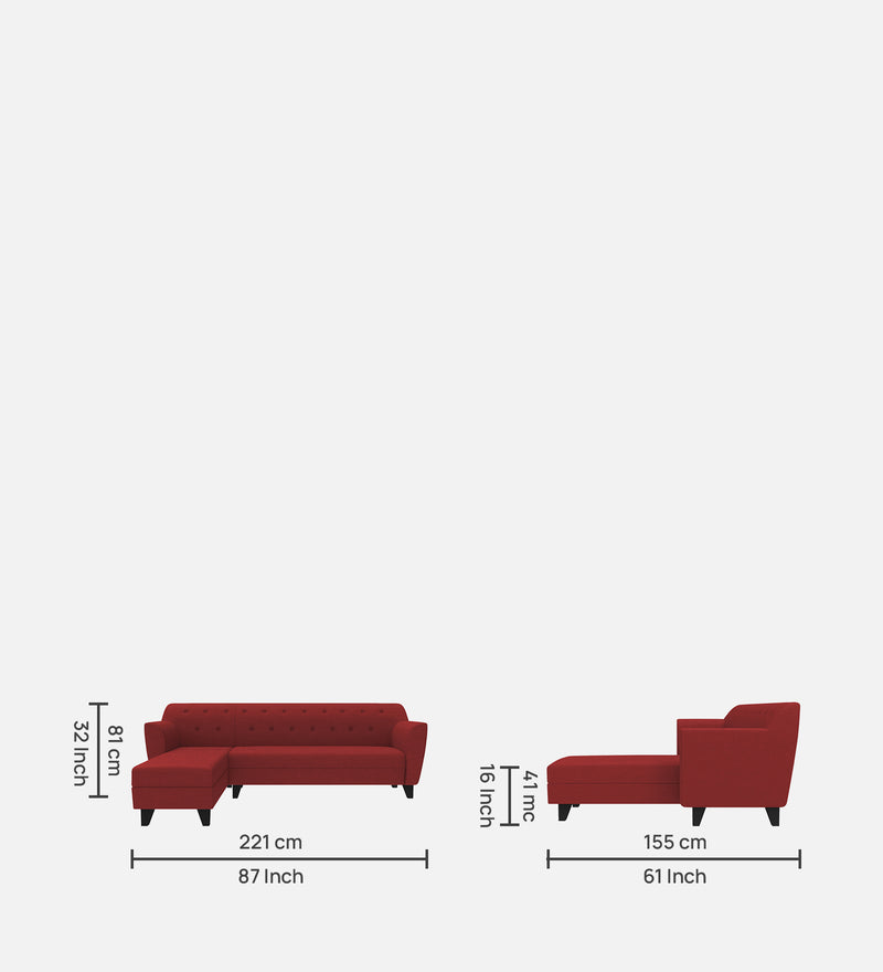 Bali Fabric 6 Seater Sectional Sofa (Left Hand Side)