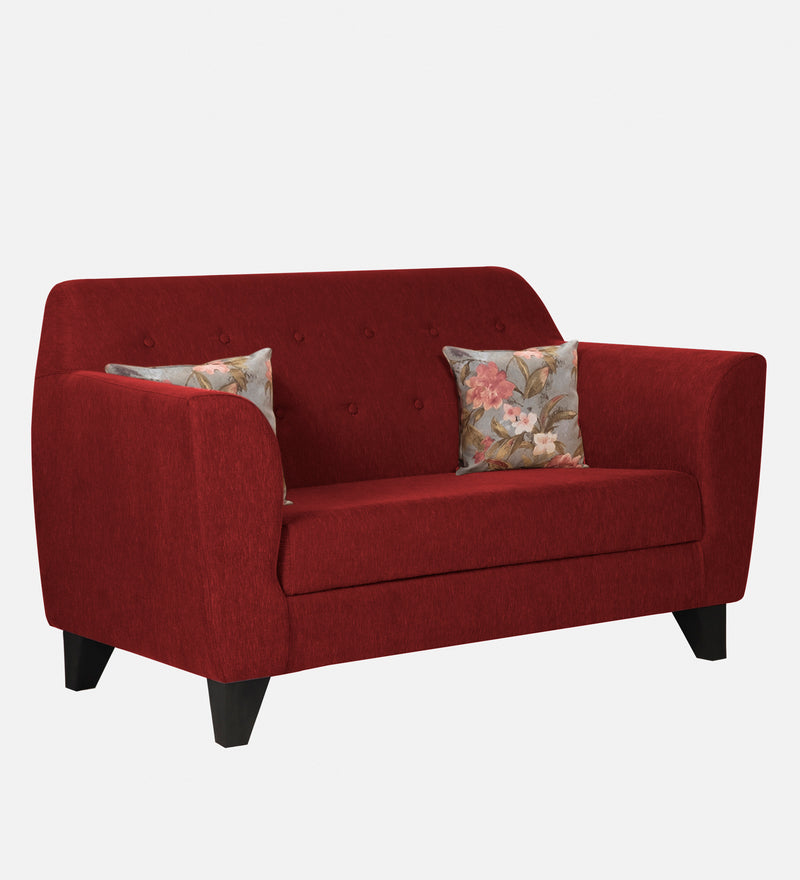 Bali Fabric 2 Seater Sofa In Red Colour