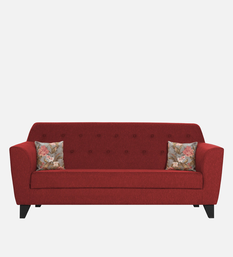 Bali Fabric 3 Seater Sofa In Red Colour