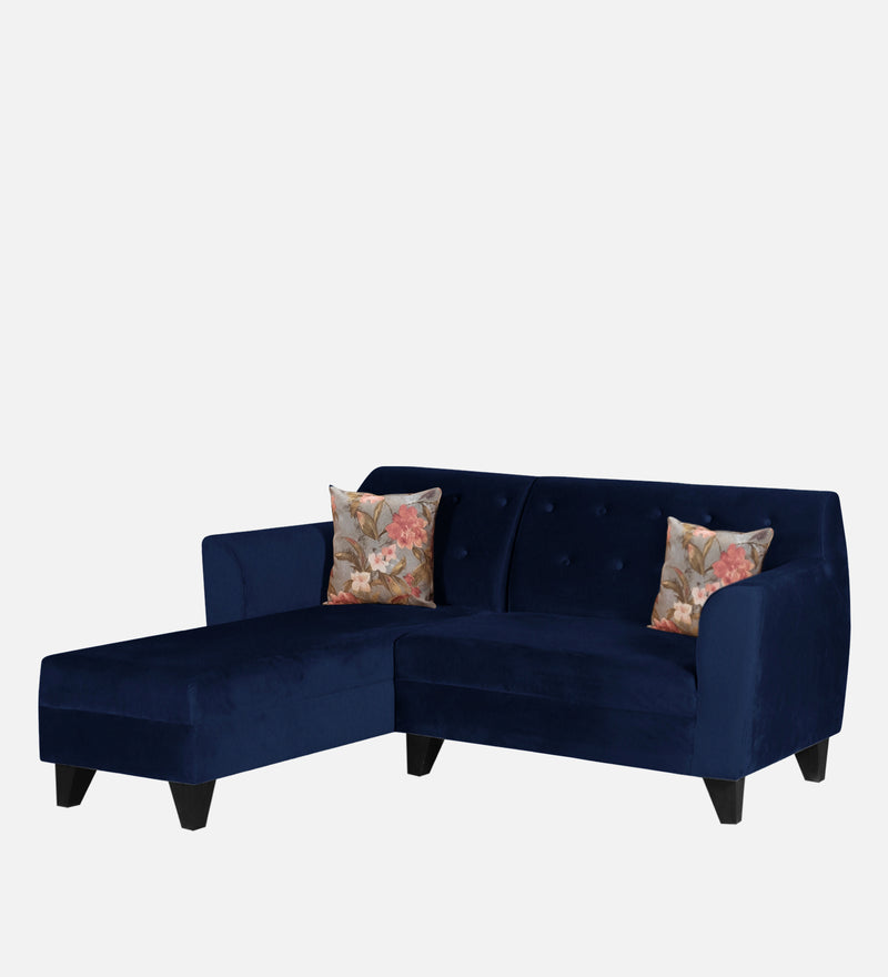 Bali Fabric 5 Seater Sectional Sofa (Left Hand Side) Velvet Blue