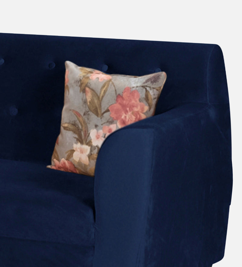 Bali Fabric 5 Seater Sectional Sofa (Left Hand Side) Velvet Blue