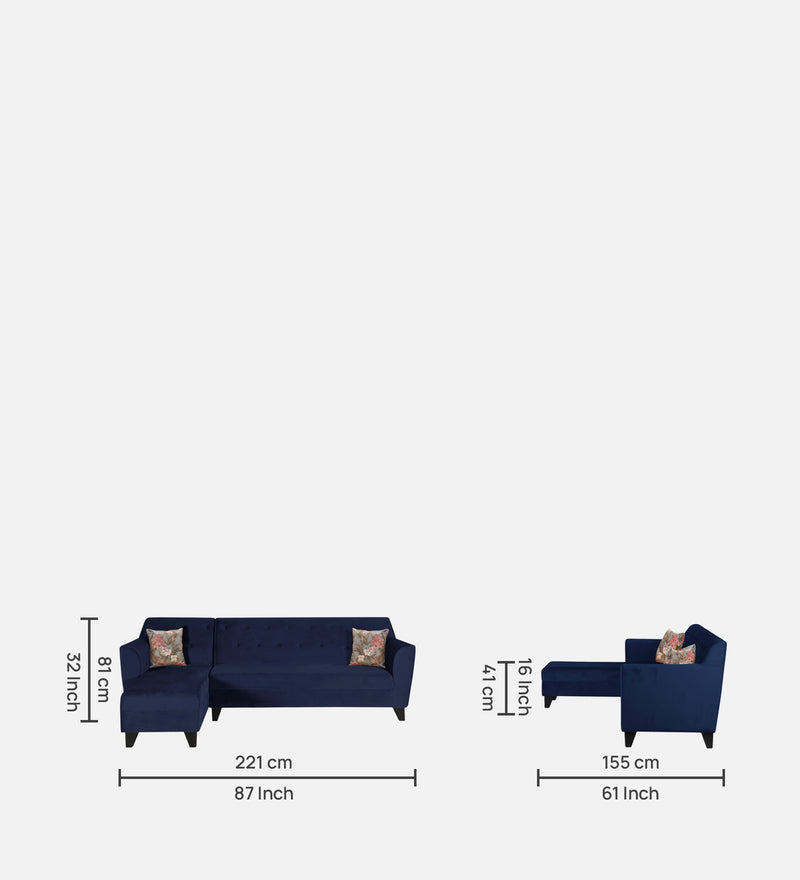Bali Fabric 6 Seater Sectional Sofa (Left Hand Side)