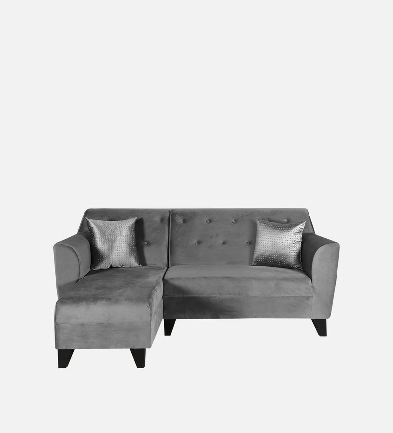 Bali Fabric 5 Seater Sectional Sofa (Left Hand Side) Velvet Grey