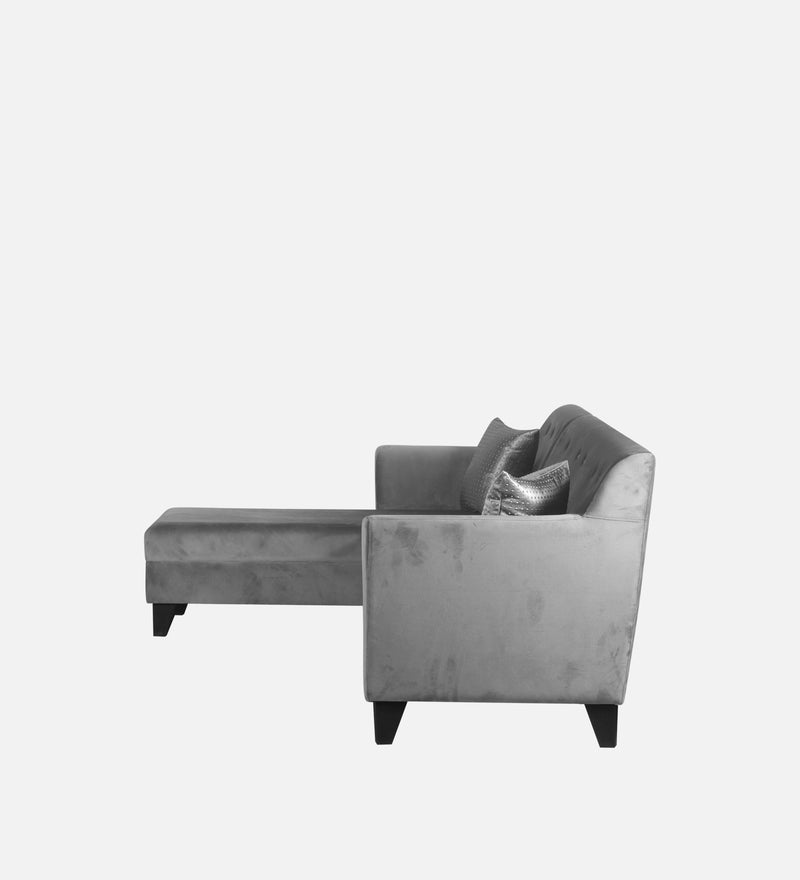 Bali Fabric 5 Seater Sectional Sofa (Left Hand Side) Velvet Grey