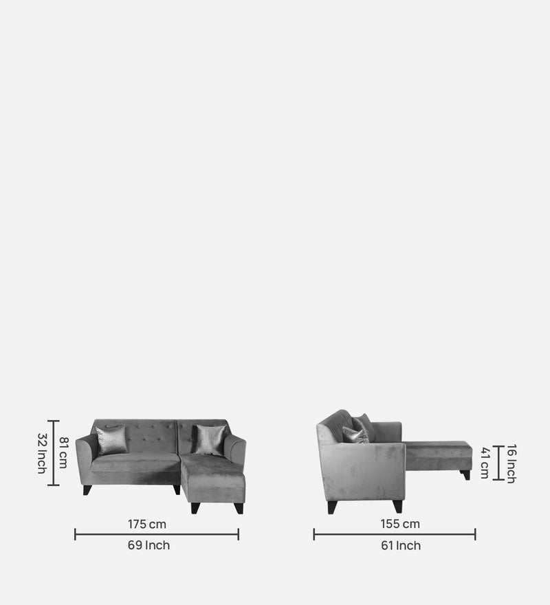Bali Fabric 5 Seater Sectional Sofa (Right Hand Side)