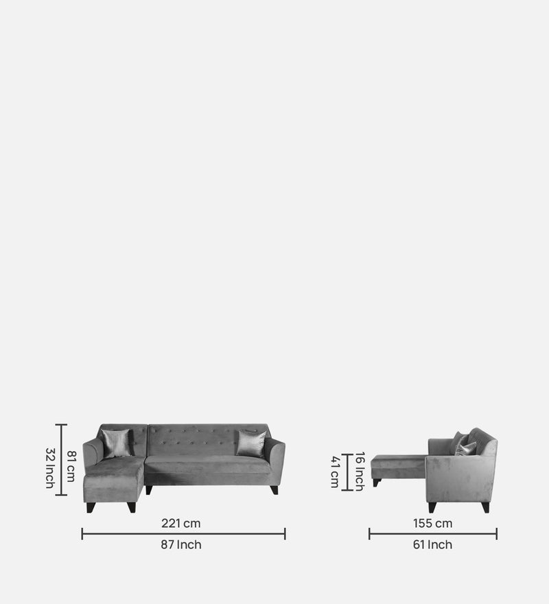 Bali Fabric 6 Seater Sectional Sofa (Left Hand Side)