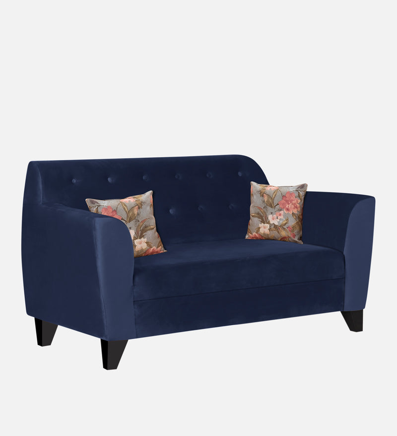 Bali Velvet 2 Seater Sofa In Blue Colour
