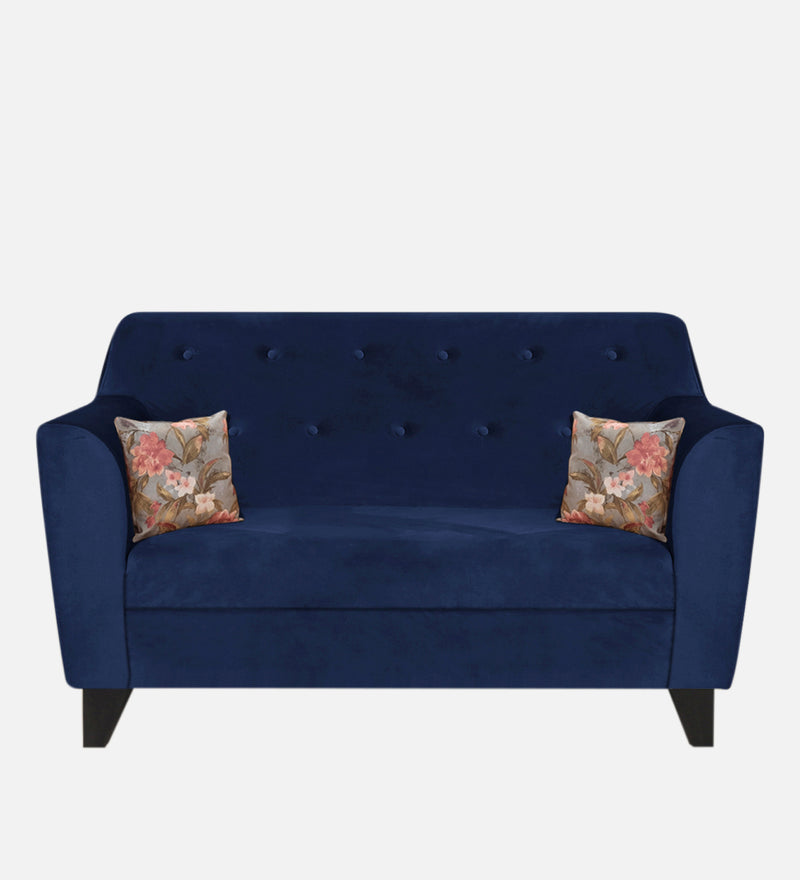 Bali Velvet 2 Seater Sofa In Blue Colour