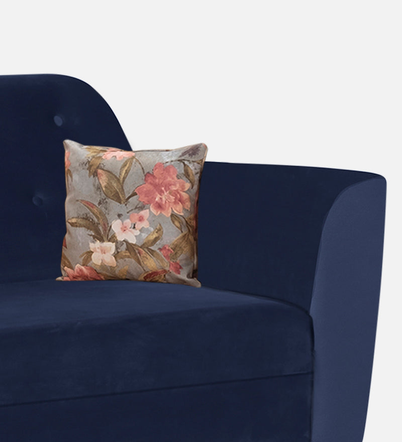 Bali Velvet 3 Seater Sofa In Blue Colour