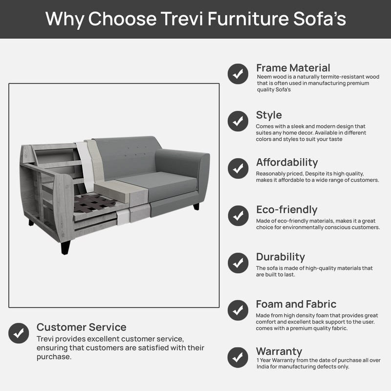 Bau Fabric 3 Seater Sofa