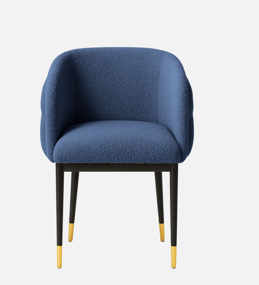 Bella Fabric Lounge Chair In Denim Blue Colour