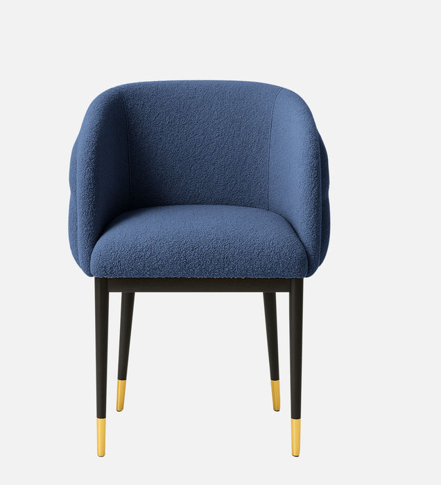 Bella Fabric Lounge Chair In Denim Blue Colour