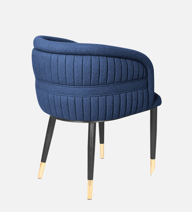 Bella Fabric Lounge Chair In Denim Blue Colour