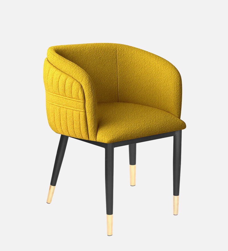 Bella Fabric Lounge Chair In Golden Fluff Colour