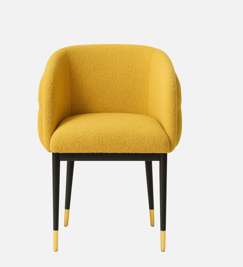 Bella Fabric Lounge Chair In Golden Fluff Colour