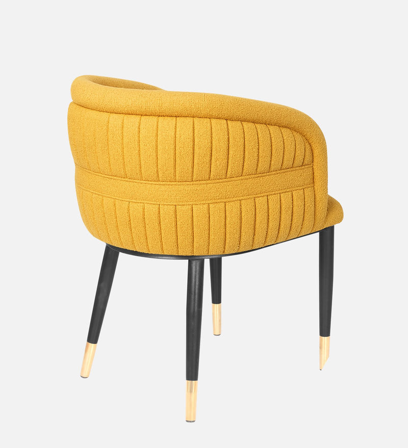 Bella Fabric Lounge Chair In Golden Fluff Colour