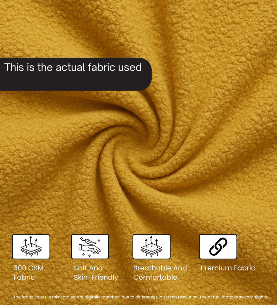 Bella Fabric Lounge Chair In Golden Fluff Colour