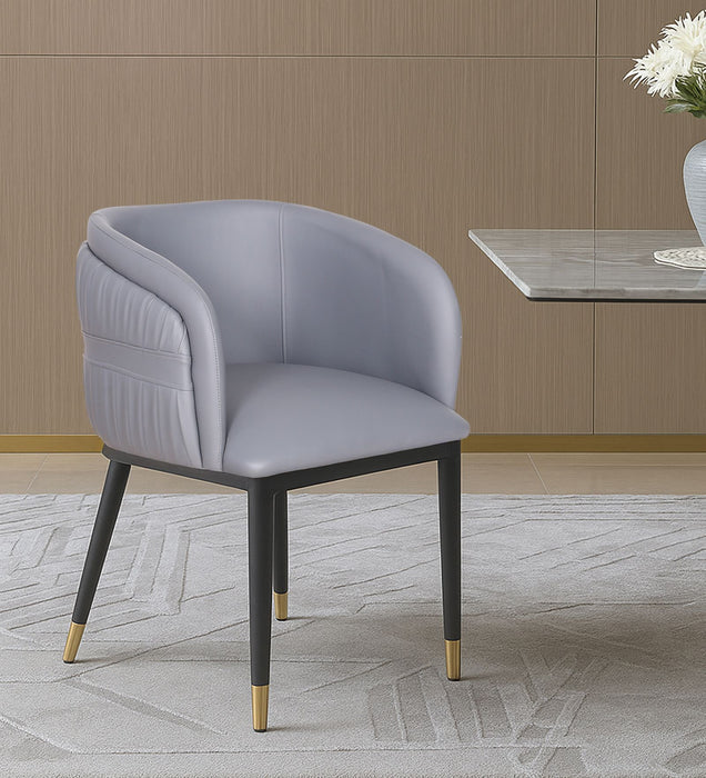 Bella Leatherette Lounge Chair In Gravel Gray Colour