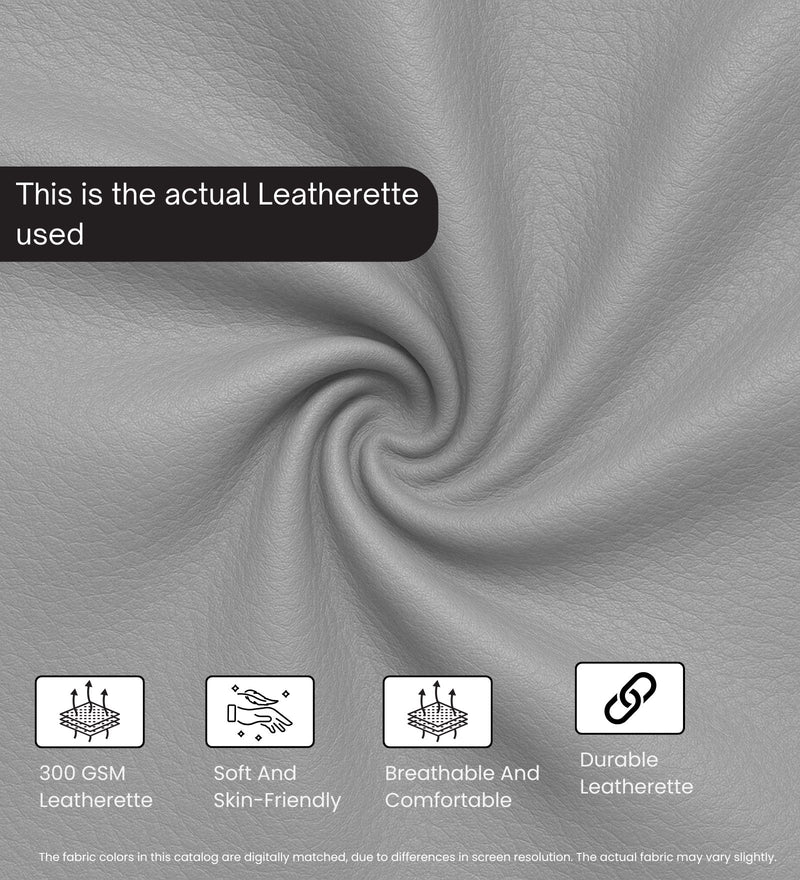 Bella Leatherette Lounge Chair In Gravel Gray Colour