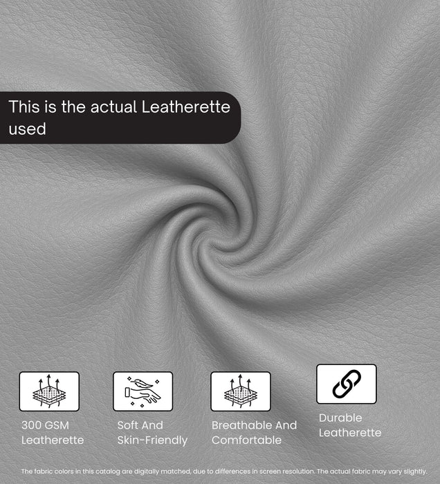 Bella Leatherette Lounge Chair In Gravel Gray Colour