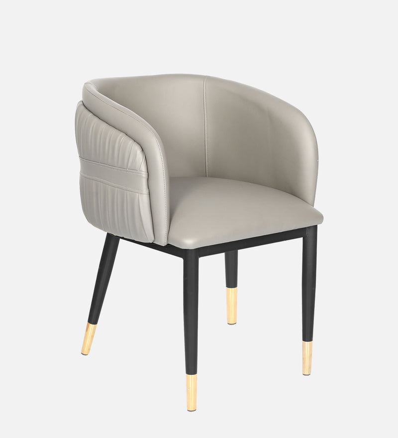 Bella Leatherette Lounge Chair In Vanilla veil PU Colour