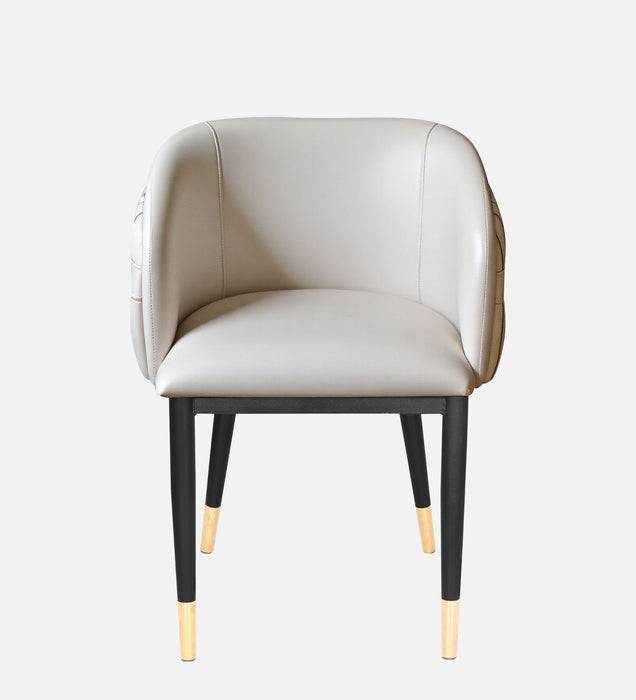 Bella Leatherette Lounge Chair In Vanilla veil PU Colour